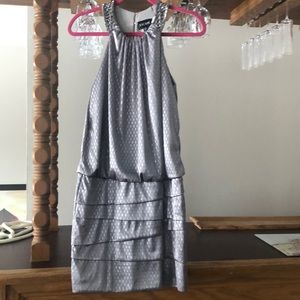 Grey and silver cocktail dress